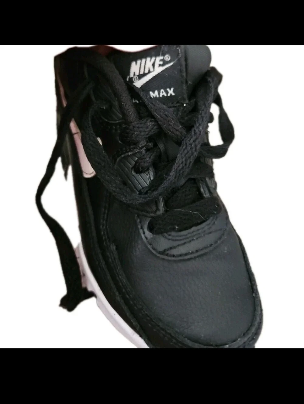 Nike Air Max Toddler 90 TD 'Black White Streetwear Sneaker 11C